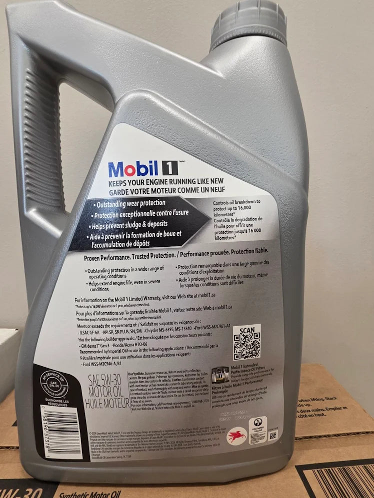 Mobil 1 5w30 Synthetic Oil, 4.73L