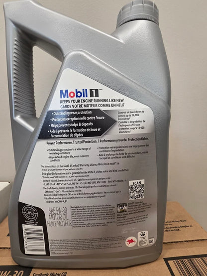 Mobil 1 5w30 Synthetic Oil, 4.73L